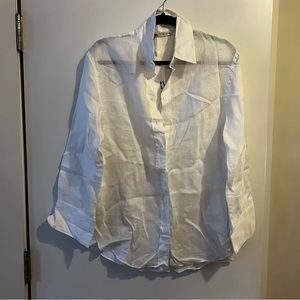 NWT Zara linen button up shirt